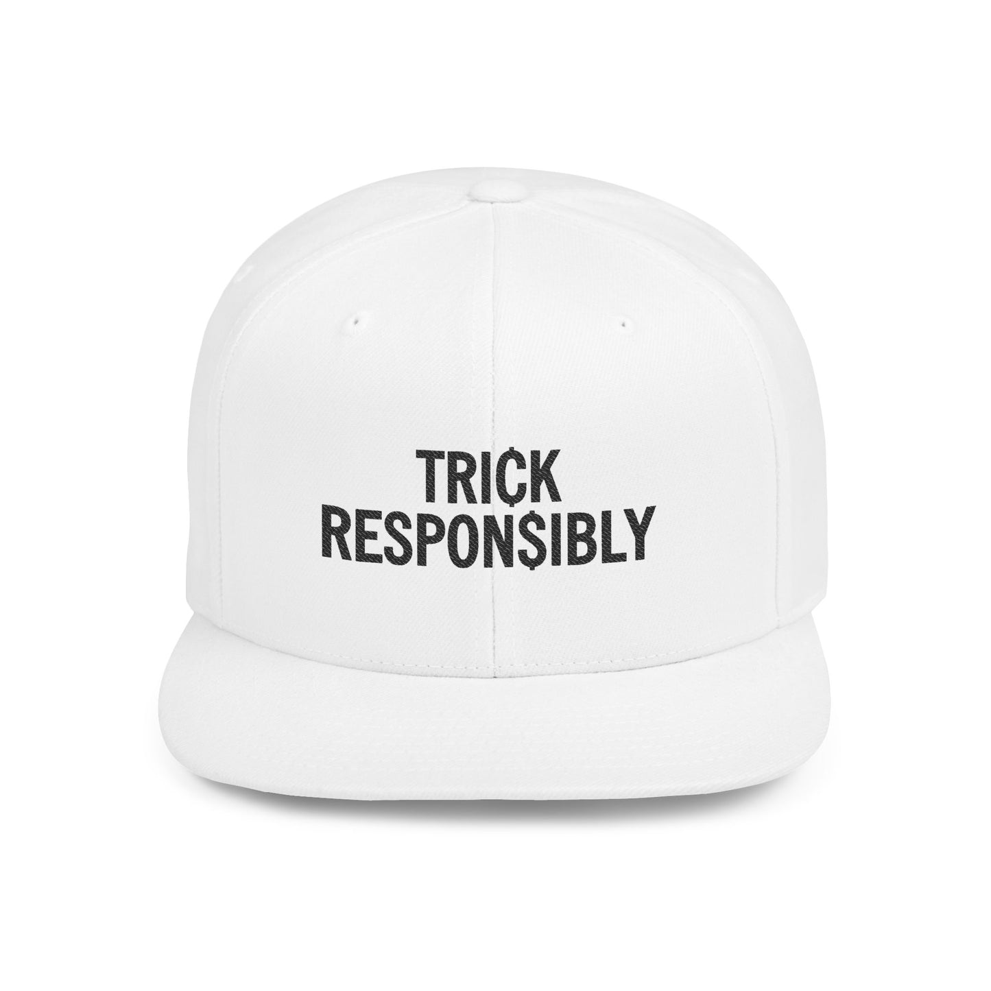 Trick Responsibly Flat Bill Snapback Hat | Cool Gift for Halloween, Trendy Streetwear, Adjustable Cap, Casual Style, Perfect for Any [...]